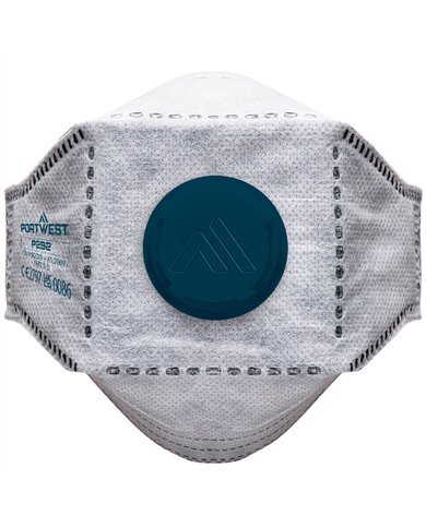 Masque EAGLE Respiratoire FFP2 3 plis fibre de carbone, avec valve (Paquet de 10 pièces)