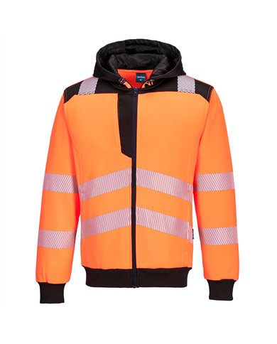 PW3 - Sweat à capuche zippé Haute-Visibilité 