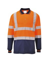Polo bicolore manches longues