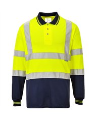 Polo bicolore manches longues