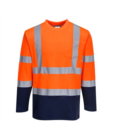 T-Shirt Coton Comfort bicolore manches longues