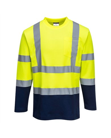 T-Shirt Coton Comfort bicolore manches longues