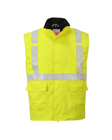 Bodywarmer Hi-Vis Bizflame antistatique et FR
