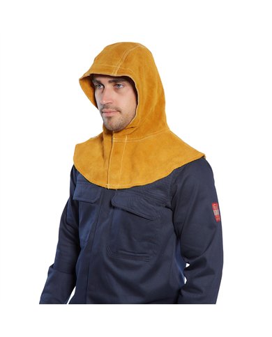 Cagoule en cuir