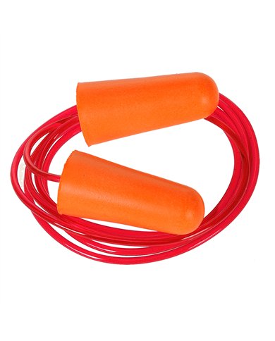 Bouchon anti-bruit en mousse PU avec cordon (200 paires)